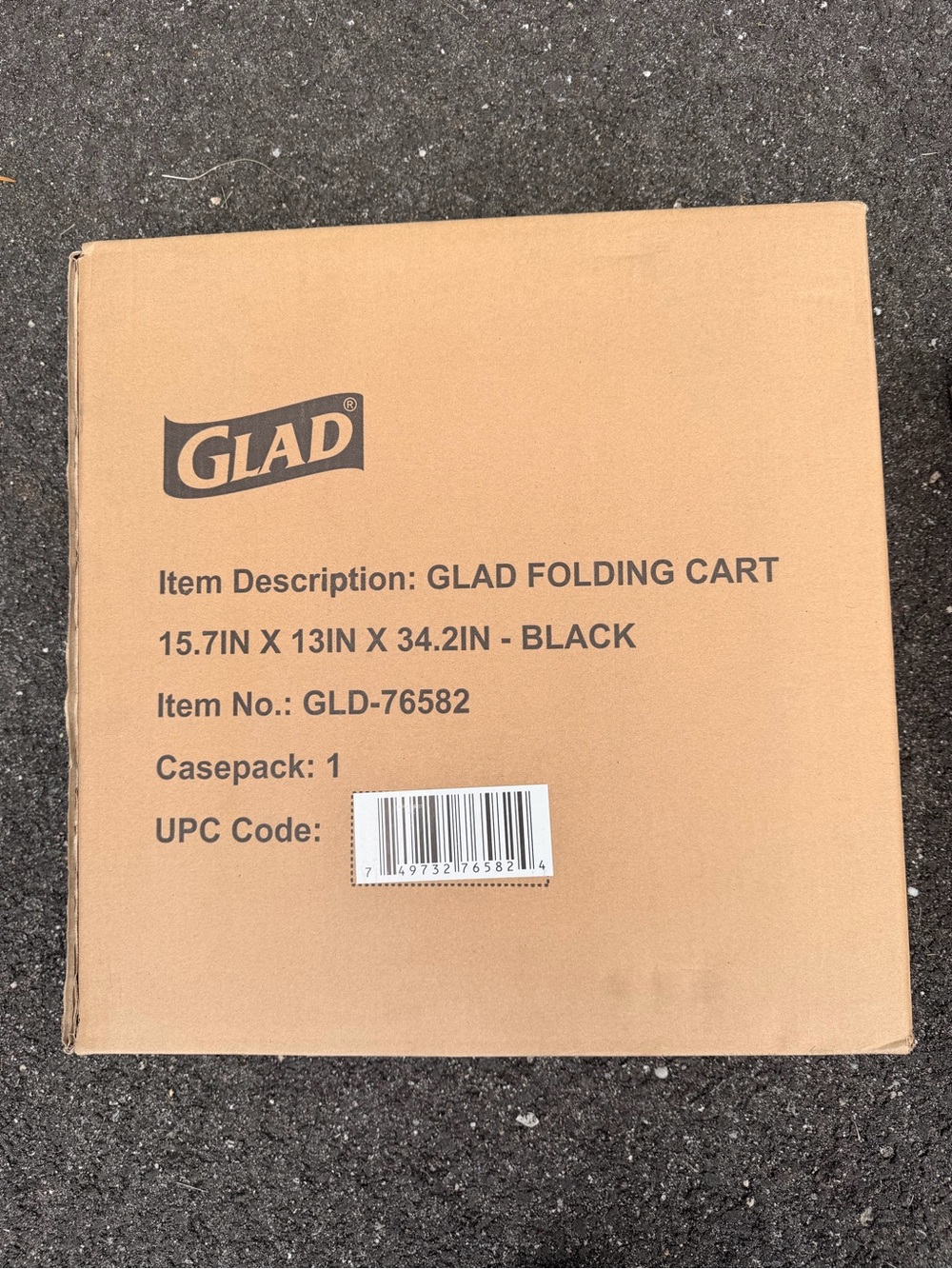 BRAND NEW GLAD Folding Utility Cart – Black - Picture 6 of 6
